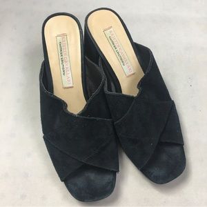 Kristin Cavallari Chinese Laundry Luvvock Suede Slip On Mule Block Heel Sandal